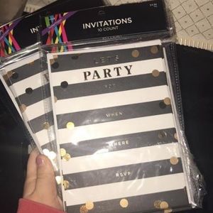 50 unopened party invitations
